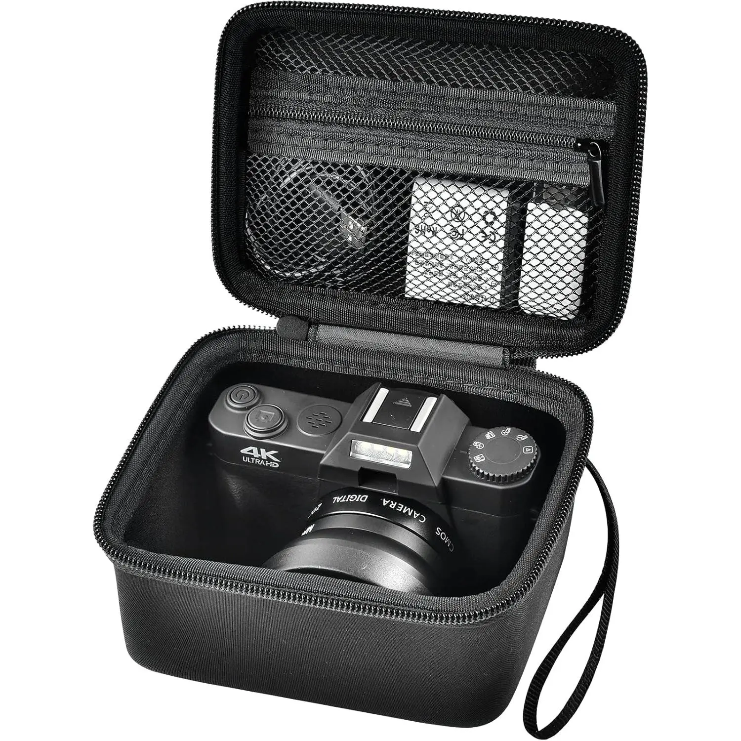 h-48  Vlogging Camera Case Compatible with for Duluvulu/for VJIANGER/for JGIPL/for TEBNGIHNM 4K Digital Cameras for Youtube. Vlog Camera Carrying Storage for Lens and Other Accessories (Box Only)
