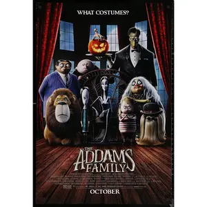 THE ADDAMS FAMILY - 27"x40" D/S Original Movie Poster One Sheet 2019 Oscar Isaac