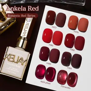 XEJAYI Nail Gel Polish Set 15ml Anchor Red Semi Permanent Nail Art UV LED Gel for Manicure & Cutics DIY Salon Use