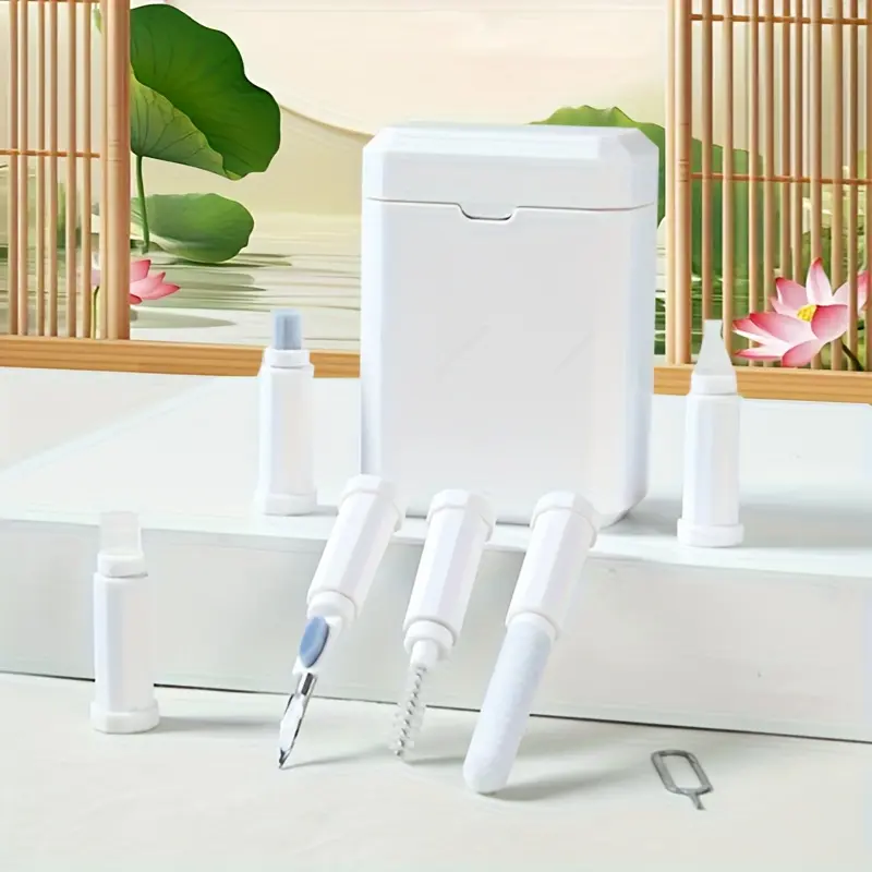 7-In-1 Digital Cleaning Kit for AirPods, Phone, Camera, Computer, Camera Cleaner, Multi-Functional Cleaning Tools, Cleaning Tool Set, Flash Cable and Connectors, Easy Storage Design