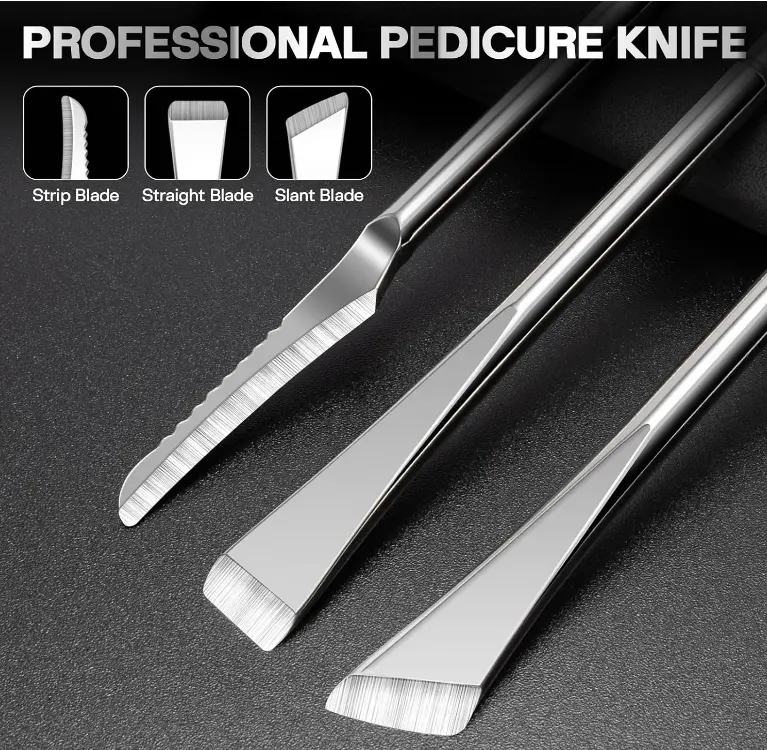 6PCS Ingrown Toenail Treatment Set, Professional Pedicure Tools for Feet, Ingrown Toenail Removal Kit with Leather Case Foot Nail Care Tools Manicure Set for Ingrown Toenails Calluses Corn & Dead Skin