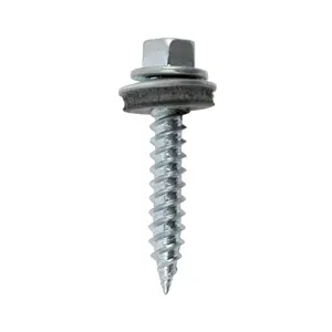 Grip-Rite  No. 9 x 1.5 in. 1 lbs Pro-Twist Hex Round Washer Head Sheet Metal Screws