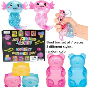 7-Piece Set Blind Box Malt Sugar Stress Relief Fidget Toys, Creative Slow-Return Squishy, Perfect Party Gift for Friends and Family, Decompression Squeeze