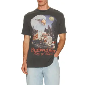 Junk Food Budweiser Semi Tee in Vintage Black