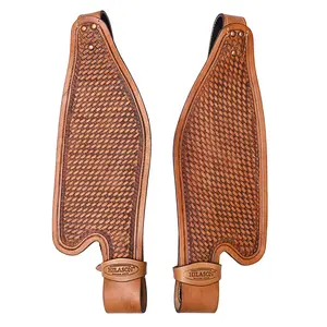 Hilason Hand Tool Leather Saddle Replacement Fender Pair Hobble Strap