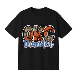 Unisex Cotton Oversized T-shirt Tee, Basketball Leopard Lettering Graphic Print, Funny Meme T-Shirt Casual Sports Streetwear
