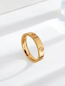 Classic Cross Design Unisex Ring, Wedding Ring, Stainless Steel, Punk Style, Gingham Pattern, Luxury Fashion Accessory, Daily Wear