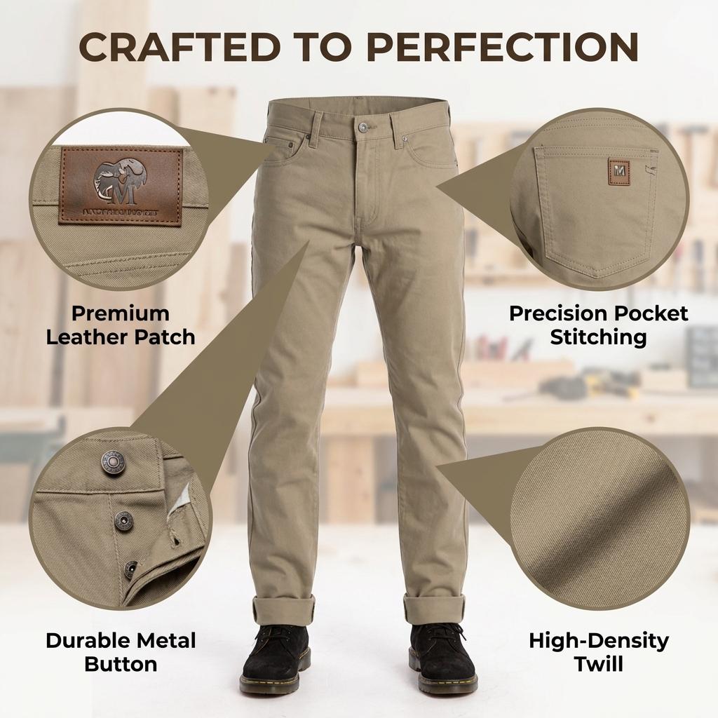 Corduroy 5 Pocket Jeans Khaki