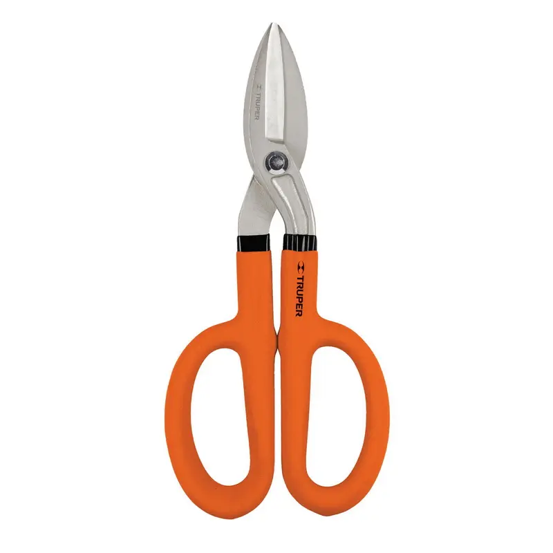 Truper Scissors Hojalatero 10" Gamefowl Tijeras Durable & Precision Tool for Gamefowl Care with Carbon Steel Construction and Vinyl Cushioned Handle
