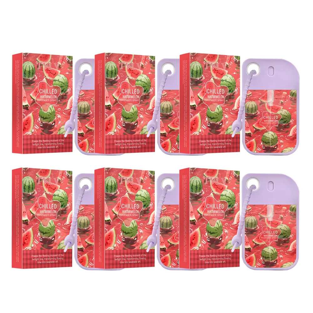(6 PCS)Eau de Toilette Spray 1.6fl oz, CHILLED WATERMELON，Unisex Perfume, Long Lasting, Everyday Fragrance, Hook card design forTraveling and Outgoing.