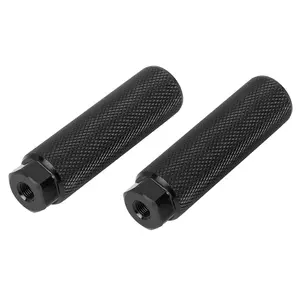 2 Pcs Aluminum Alloy Cylinder for BMX MTB Bike Bicycle Axle Rear Foot Pegs Footrests Fit 3/8 Inch Axles Black