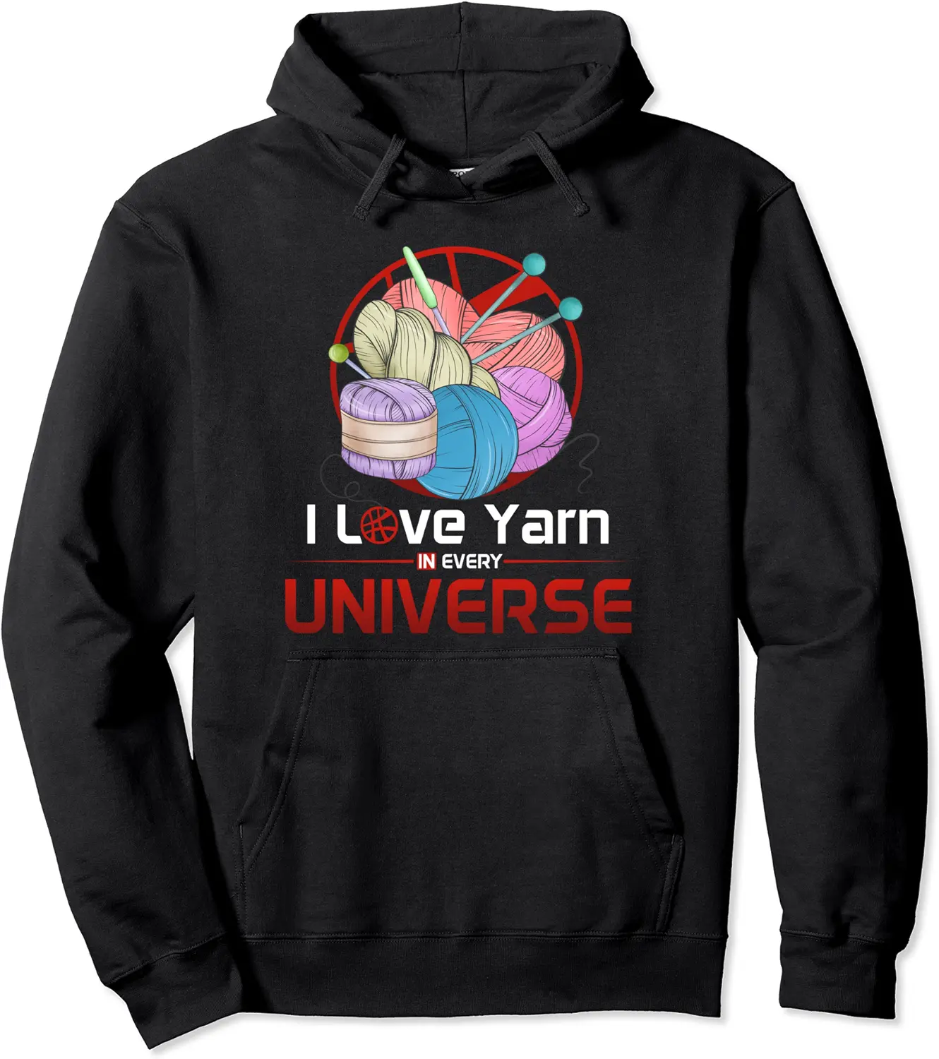 I Love Yarn In Every Universe Crochet Knitting Crafting Yarn Pullover Hoodie - Kevincifuen Shop 71B0B1XFLZST