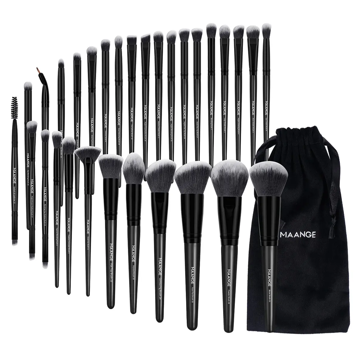 Maange 31-Piece Makeup Tool Set with 30 Brushes and Storage Bag, Cosmetic Brush Set, Foundation Brush, Blush Brush, Loose Powder Brush, Eyeshadow Brush, Concealer Brush, Multifunctional Makeup Brushes, Brush Makeup Kit, Makeup Tools Set, Beauty Brush Set