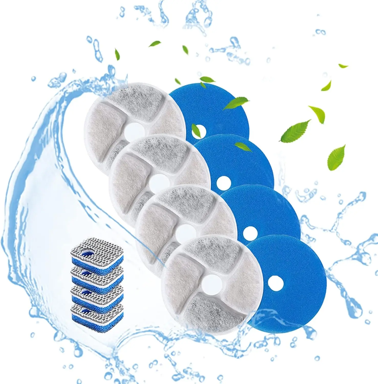 4 Packs Replacement Filters for Automatic Pet Fountain,4.13inch Filters For Cat Water Fountain,Cat Water Fountain Filters,Pet Supplies tools