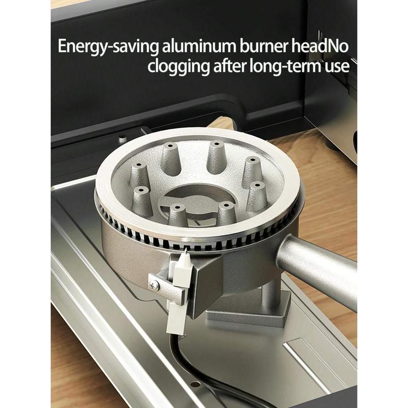 Butane Stove With Wind Deflector, Kitchen Gas Stove, Outdoor Grill, Automatic Ignition, Portable Gas Stove With Carrying Case (Fuel Not Included)