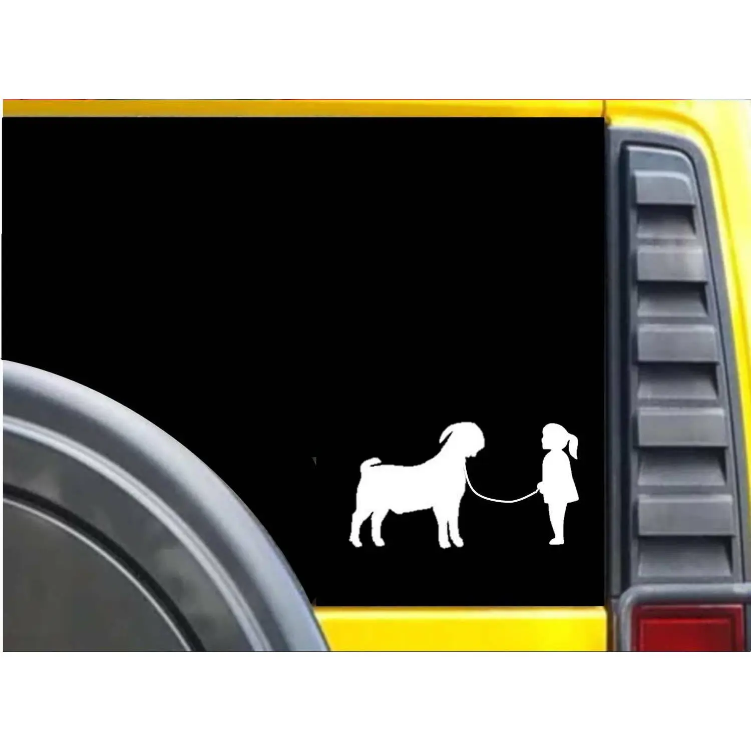 Girl Showing Goat k632 Sticker 6 inch goat decal