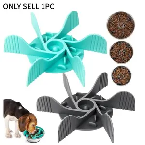 Pet Feeder Plugin Powerful Suction Cup Slow Food Anti Choking Bowl Convenient Easy Clean Extended Dogs Eating Time Pet Supplies