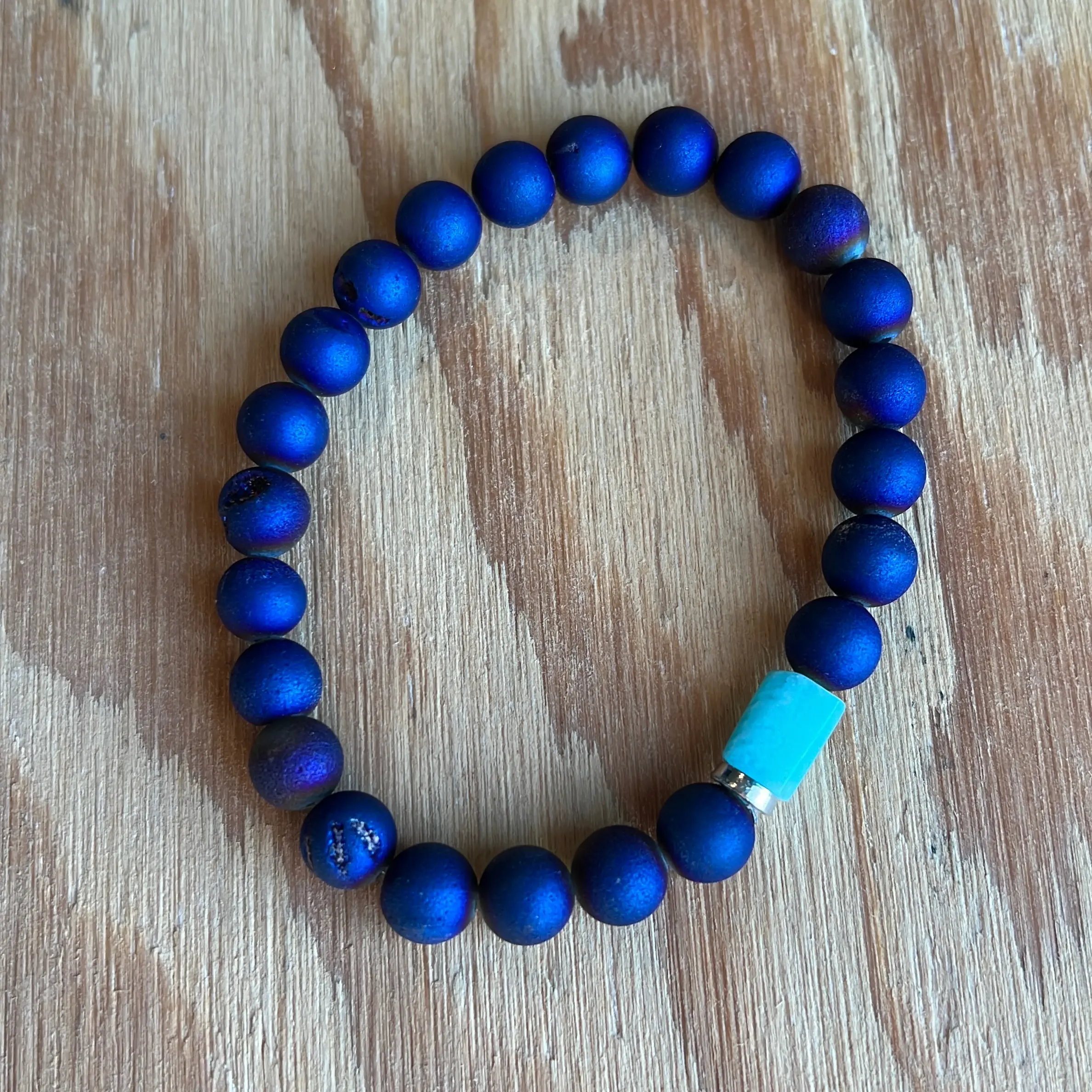 8mm Druzy Agate Bracelet