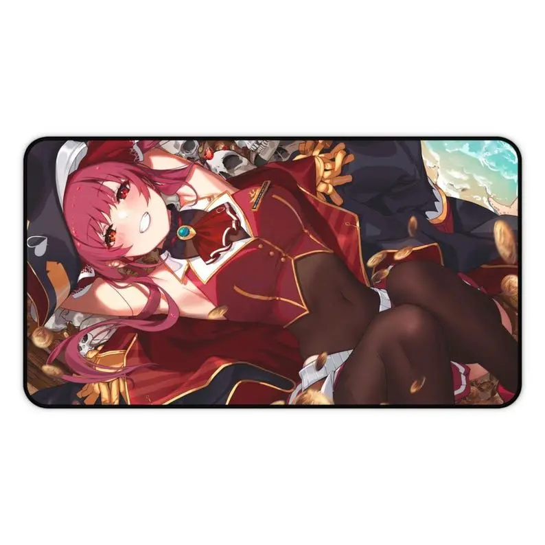 Houshou Marine Hololive Mousepad, Anime Mouse Pad, Smooth Surface Desk Mat for Gaming Room, Gift for gamer, Home Decor, Desk Accessories