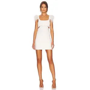 LIKELY Mini Taliah Dress in White WHITE