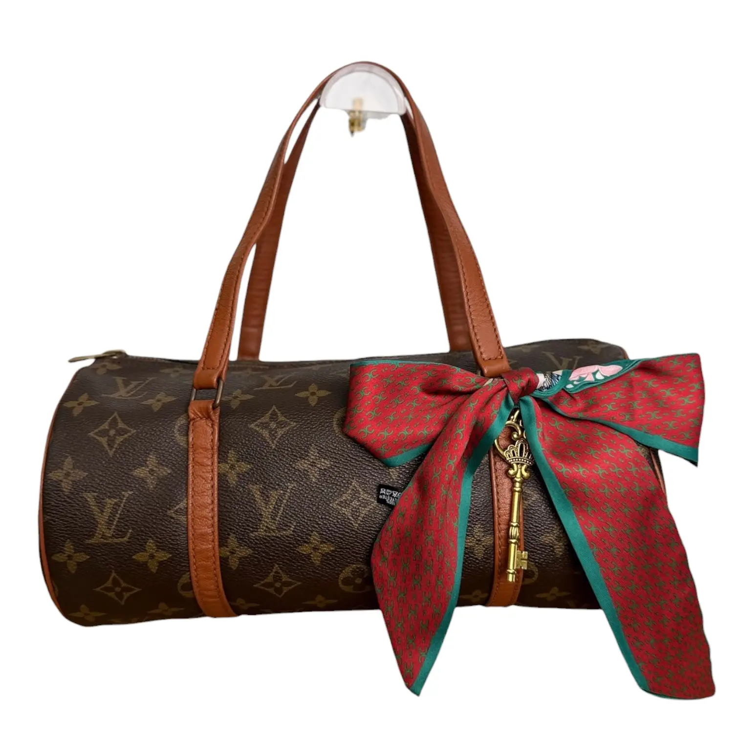 Pre-owned Louis Vuitton coated canvas and leather Shoulder Bags Monogram Coated Canvas Papillon 30