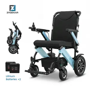 【Zygenair】 Electric Wheelchair for Adults, Lightweight Foldable Aluminum Frame, Dual Motor 24V Power, Long Range Lithium Battery, 300 lbs Capacity