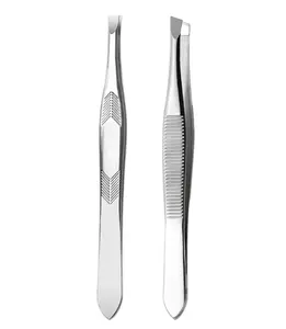 Tweezers for Women Facial Hair,High Precision Stainless Steel Tweezers for Eyebrows Facial Hair, Splinter and Ingrown Hair Removal,2 Count