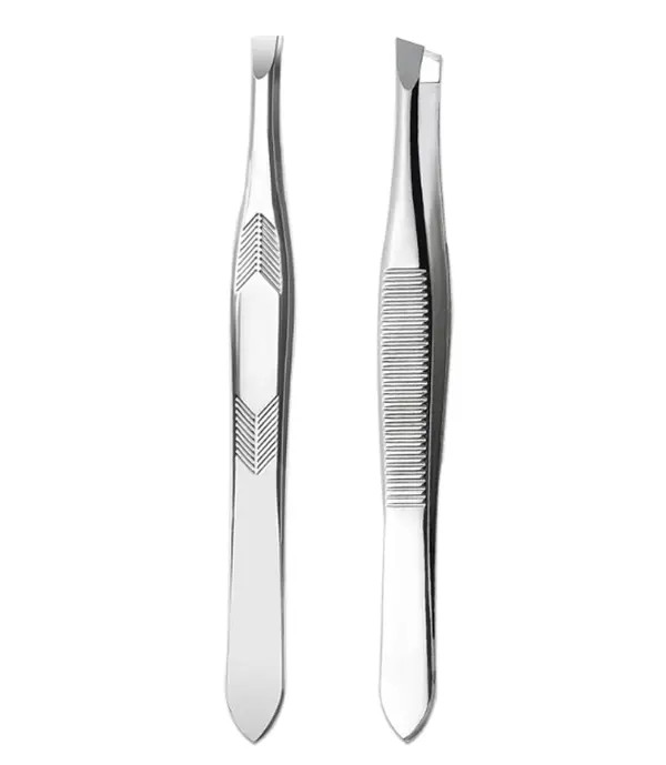Tweezers for Women Facial Hair,High Precision Stainless Steel Tweezers for Eyebrows Facial Hair, Splinter and Ingrown Hair Removal,2 Count