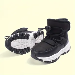 [New Winter Snow Boots] Warm Non-Slip Black Low-Top Snow Boots for Boys |     New Winter High-Quality Outdoor Comfortable Gray Sports Ankle Boots for Daily Wear