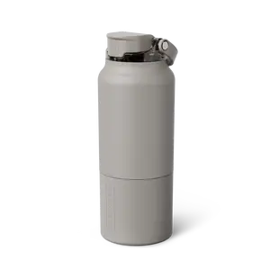 BrüMate Rise 35oz Stainless Steel Water Bottle with Covered SoftSip Straw and Carry Handle | 100% Leakproof Insulated Water Bottle | Sip or Chug Modes | Silicone Sleeve Prevents Scratches and Dents