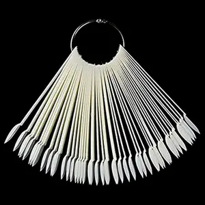 Natural/Clear False Nail Art Tips Display Stand with Ring Holder