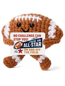 Mini Funny Football Gifts for Boys Men, College Youth Football Accessories Cool Stuff Things Rugby Gifts, Christmas Ornaments Stocking Stuffers Small Stuffed Plush Presents Party Decorations Decor