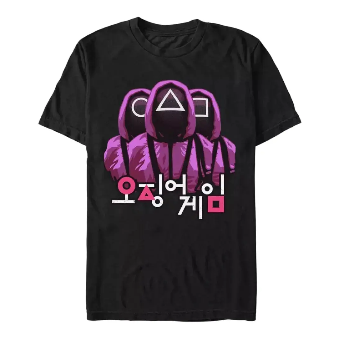 Men's Squid Game Graphic Tee T-Shirt, Short Sleeve Tops