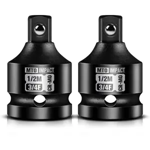 2 count 3/4" Female to 1/2" Male  Socket Adapter, 3/4" Drive  Socket Reducer Set, Chrome Molybdenum Alloy Steel