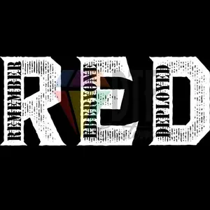 RED Distressed, DTF Transfer, 12X12