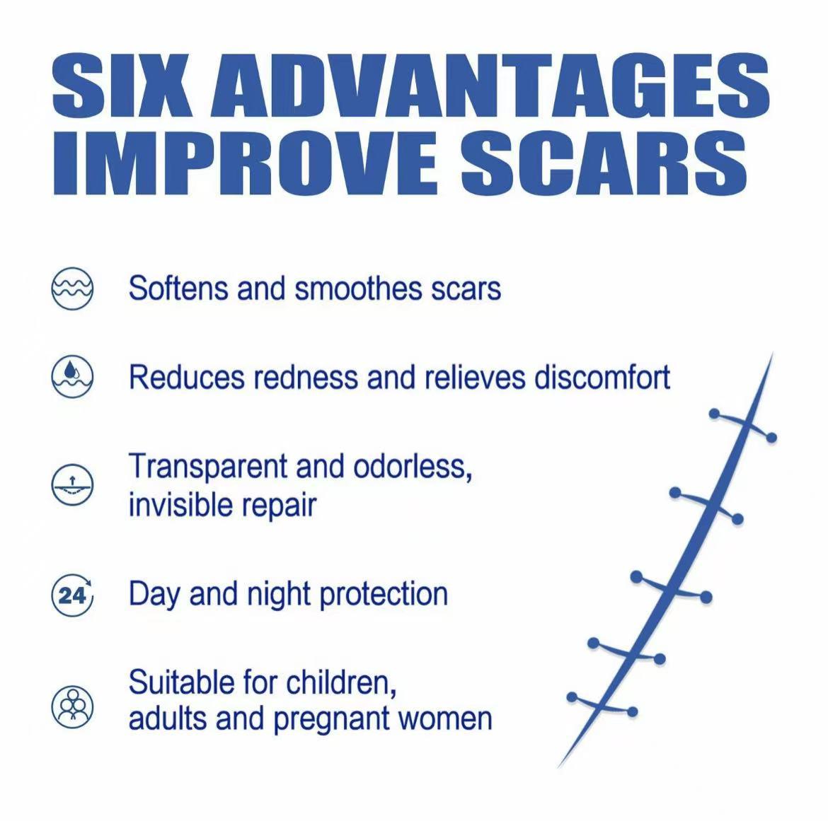 Scar Care Cream Advanced Innovative Formula Skin Repair Gel for Body Face Old & New Scars Moisturizing Smoothing Skin Care for All Skin Types Adults Kids Daily Gentle Scar Gel Summer Skin Essential