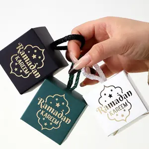 20-Piece Ramadan Candy Box Set with Handle, Gift Box Design, Mini Paper Gift Bags, Perfect for Fasting Month & Islamic Festivals Parties