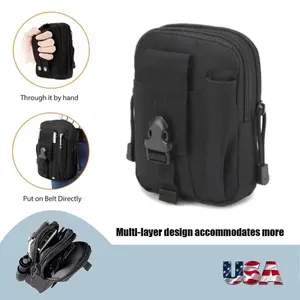 Tactical Molle Pouch EDC Multi-purpose Belt Waist Pack Utility Phone Pocket Outdoor Hiking Camping Hunting Travel Everyday Carry Gear Bag