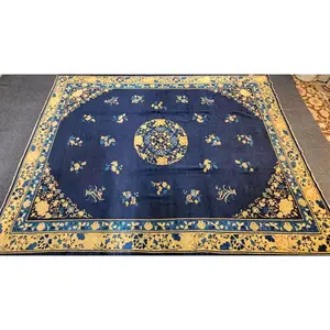 Antique Chinese Peking Rug | Handwoven Wool Carpet | Circa Early 20th Century (9 x 12) (#9149)