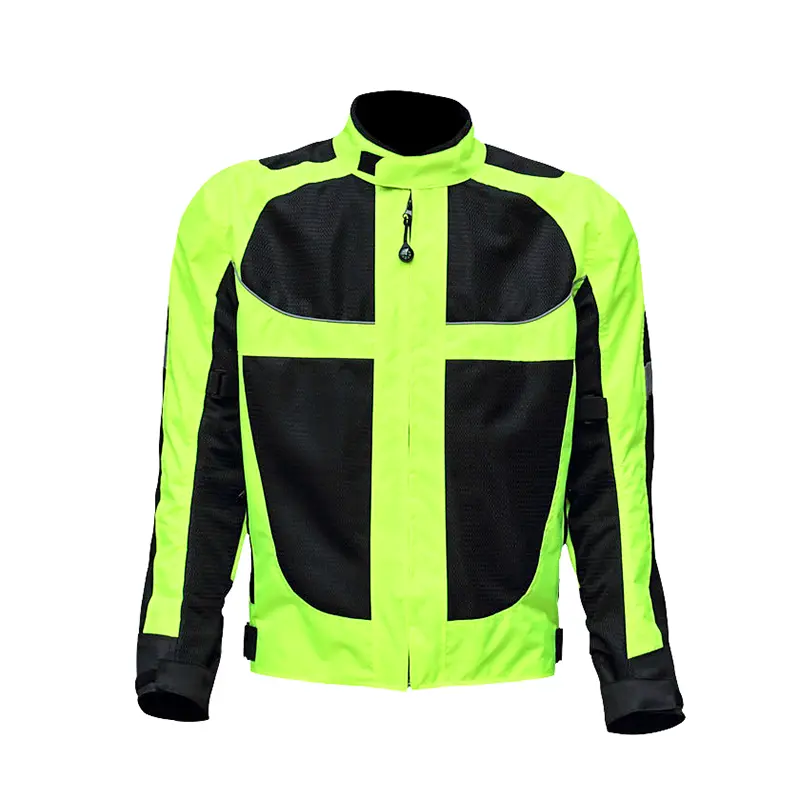 Summer Mesh Motorcycle Riding Jacket, Breathable & Sweat-Free, Built-In Protectors, Anti-Crash Motorbike Top for Male & Female Riders