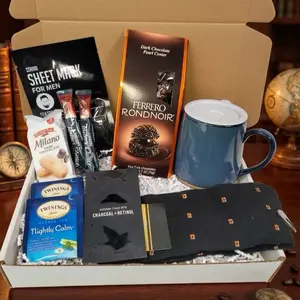 Men’s Kitchenware Tumbler & Mug Gift Box - Coffee Cup Drink Set for Father’s Birthday, Christmas Occasions