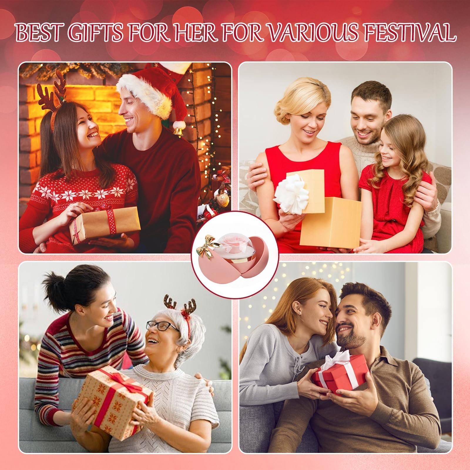 925 Romantic Love Necklace, Sparkling Lab Grown Diamond Pendant, Heart and Square 5A CZ Design, Elegant and Stylish Chain Jewelry for Women, Perfect Gift for Lover, Girls, Memorial Day Valentine's Day Gifts, with Rose Gift Box