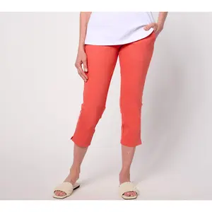 Women With Control Petite Prime Stretch Denim Crop Pants