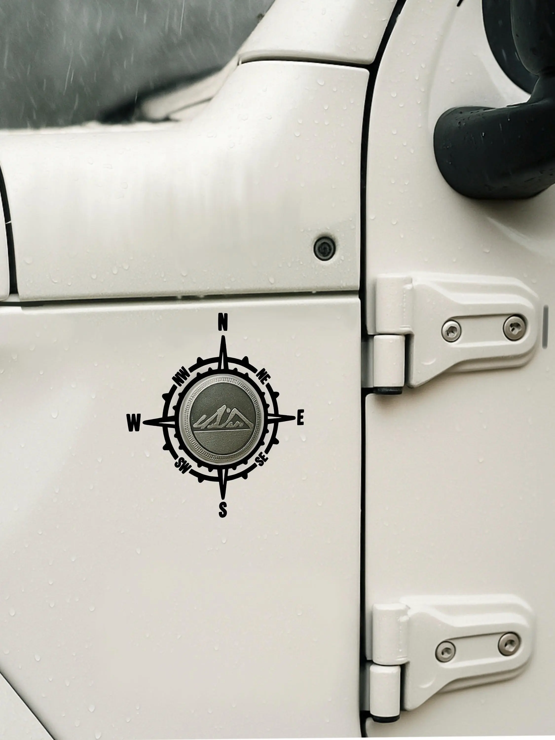 Compass Trail Badge Decal: Off-Road Adventure Vinyl Sticker