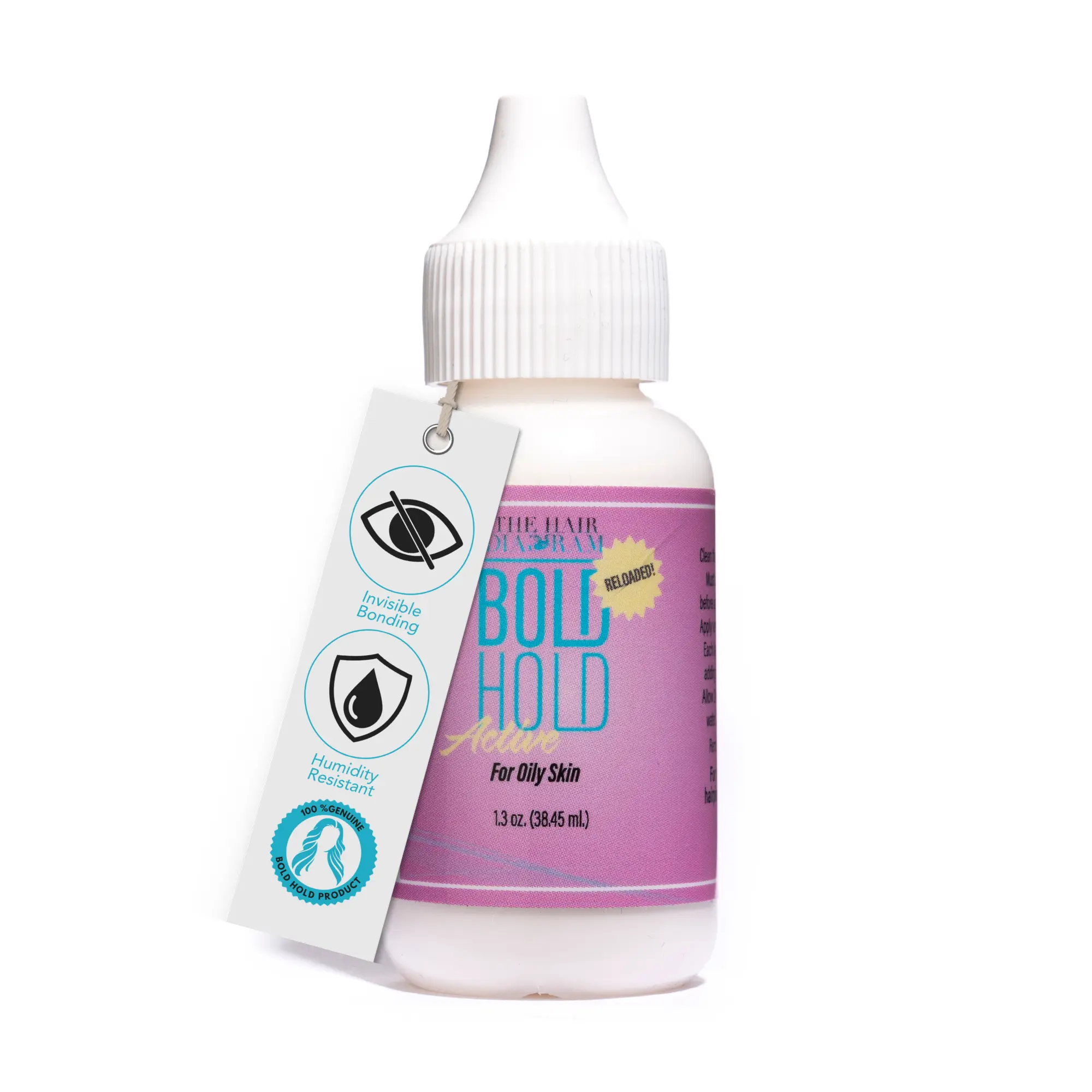 Bold Hold Active Wig Glue Adhesive 1.3oz - Non-Toxic, Water Resistant, Humidity Resistant -  Lace Wig Glue by The Hair Diagram