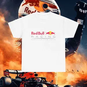 Red Bull Racing F1 Team Unisex Heavy Cotton Tee - 100% Cotton, Oeko-Tex Certified, Comfort Fit
