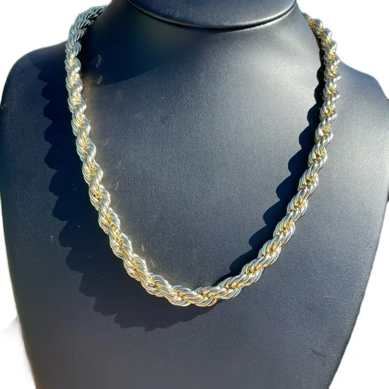 High quality rope chain no green skin very durable jewelry