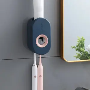 Automatic Toothpaste Dispenser, Bathroom Wall-mounted Toothbrush Hanger