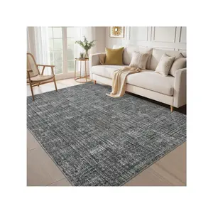 Dark Gray-9*12ft  Machine Washable Area Rug Non Slip Non Shedding  Modern Abstract Large Bedroom Carpet Stain Resistant Ultra Thin Soft Pet Friendly Contemporary Solid Throw Floor Mat For Living Room Bedroom Dining Room Home Office