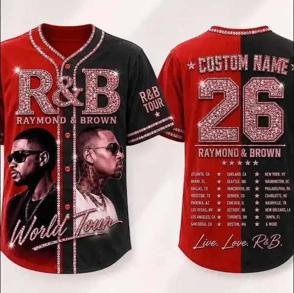 R&B Inspired Baseball Jersey, Vintage Music Fan Apparel, Unisex Festival Outfit Gift, Hip Hop Concert Shirt, Urban Streetwear Graphic Jersey
